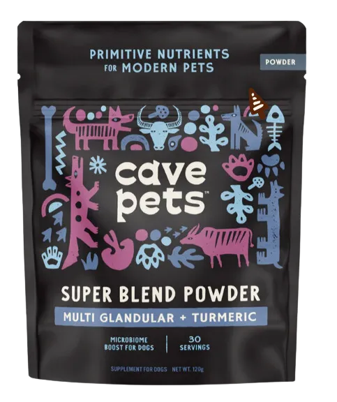 Cave Pets Multi Glandular   Turmeric Super Blend Powder 120g Pouch pig feed piglet nutrition pig food pellets pig vitamins pig treats