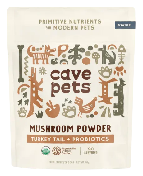 Cave Pets Turkey Tail  Probiotics Mushroom Powder 90g Pouch pig feed piglet nutrition pig food pellets pig vitamins pig treats