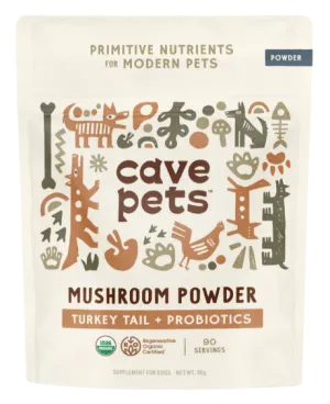 Cave Pets Turkey Tail  Probiotics Mushroom Powder 90g Pouch pig feed piglet nutrition pig food pellets pig vitamins pig treats