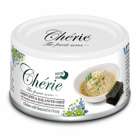 Cherie Complete & Balanced Digestive Care Chicken with Seaweed in Gravy Canned Cat Food 80g dry cat food cat treats grain free cat food kitten treats cat dental treats