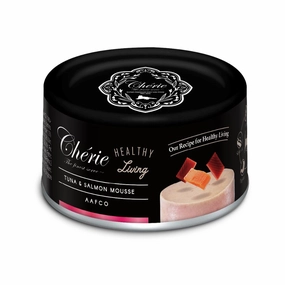 Cherie Healthy Living Tuna & Salmon Mousse Cat Food 80g cat food cans soft cat food high protein cat food natural cat food senior cat food