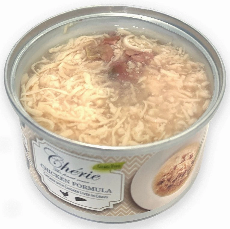 Cherie Signature Shredded Chicken with Chicken Liver Entrees in Gravy Cat Food 80g