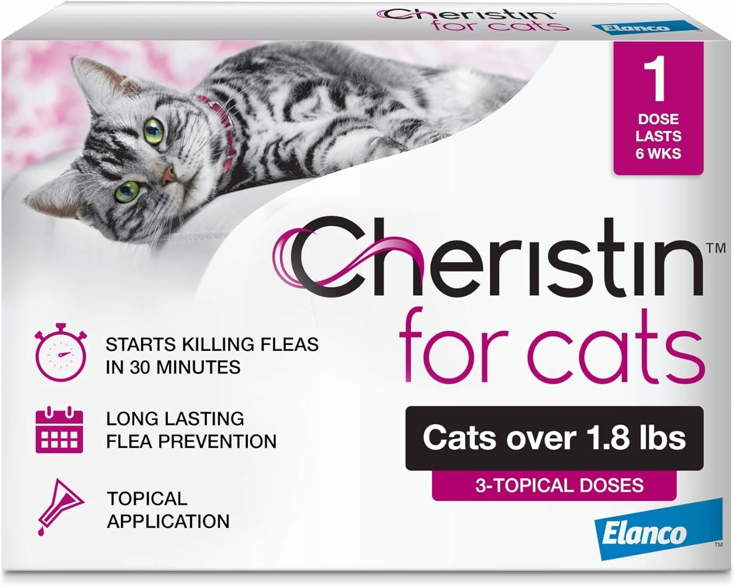 Cheristin Topical Flea Treatment for Cats cat grooming cat shampoo cat conditioner cat comb cat grooming glove