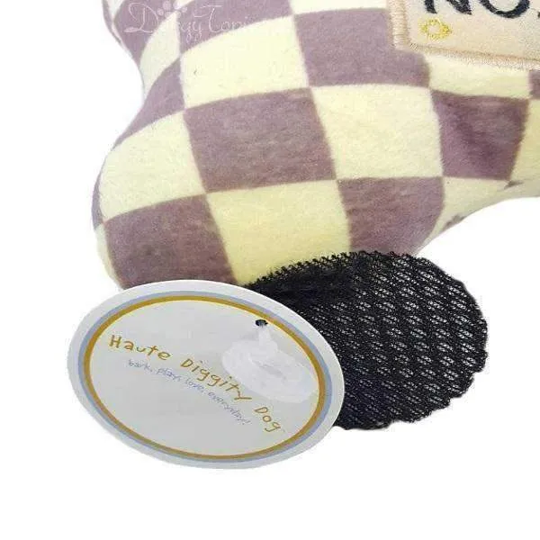 Chewy Vuiton Checker Bone Dog Toy