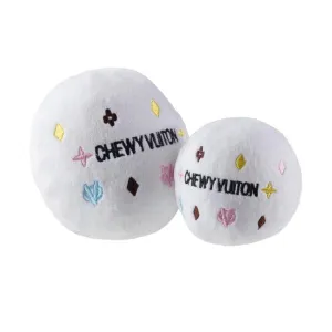 Chewy Vuiton White Ball Toy dog toys indestructible dog toys dog tug toys dog plush chew resistant toy