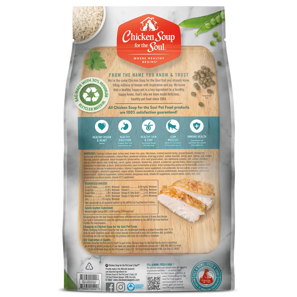 Chicken Soup For The Soul Indoor Recipe with Chicken & Brown Dry Cat Food