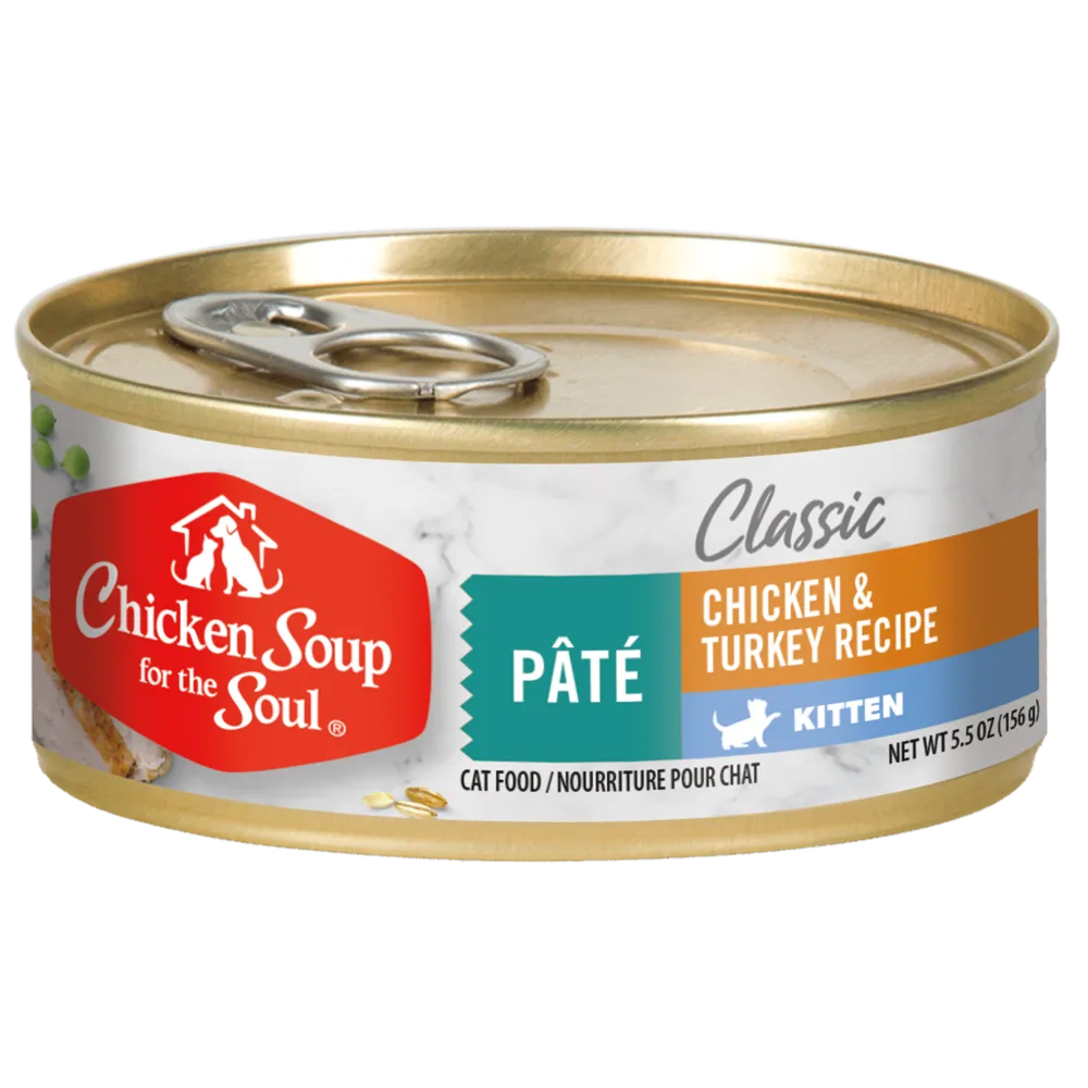 Chicken Soup For The Soul Kitten Canned Cat Food cat calming diffuser cat stress relief anxiety cat treats cat relaxing spray pet mood aid
