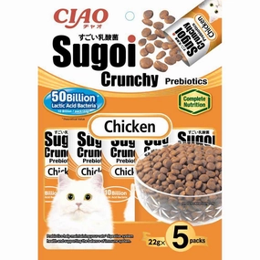 Ciao Sugoi Crunchy Chicken Flavor Plus Prebiotics Dry Cat Food 110g dog chew toys dog dental chews durable chew toys puppy chew toy bone chew