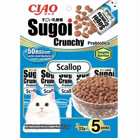 Ciao Sugoi Crunchy Scallop Flavor Plus Prebiotics Dry Cat Food 110g kitten food wet kitten food kitten milk kitten treats grain free kitten food