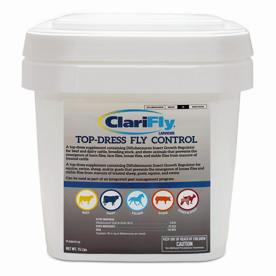 ClariFly Larvicide Top-Dress Fly Control, 15 lbs wet cat food canned food for cats gravy cat cans soft texture cat food wet pouches
