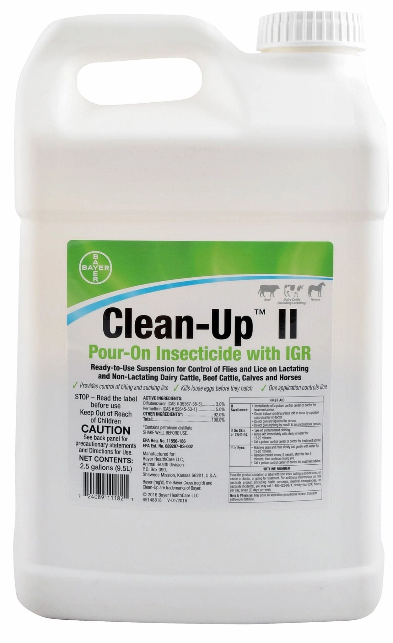 Clean-Up II Pour-On Insecticide with IGR for Fly Control