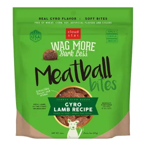 Cloud Star Wag More Bark Less Grain-Free Meatball Bites for Dogs Gyro Lamb 14oz Bag goat vitamins sheep health poultry medicine livestock supplement animal wellness