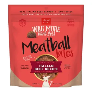 Cloud Star Wag More Bark Less Grain-Free Meatball Bites for Dogs Italian Beef 14oz Bag goat vitamins sheep health poultry medicine livestock supplement animal wellness