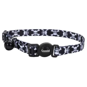 Coastal Safe Cat Adjustable Fashion Breakaway Collar for Cats Black Skulls cat treats toys for cats cat hair remover cat cleaning supplies cat food bowl