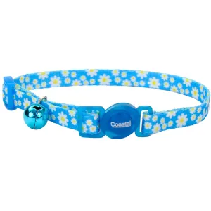 Coastal Safe Cat Adjustable Fashion Breakaway Collar for Cats Blue Daisy cat supplies cat house cat tree cat feeder cat collar
