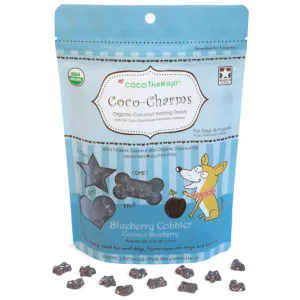 CocoTherapy Coco-Charms Organic Coconut Blueberry Cobbler Training Grain-Free Dog Treats 5oz dog supplies dog food toys accessories dog bed