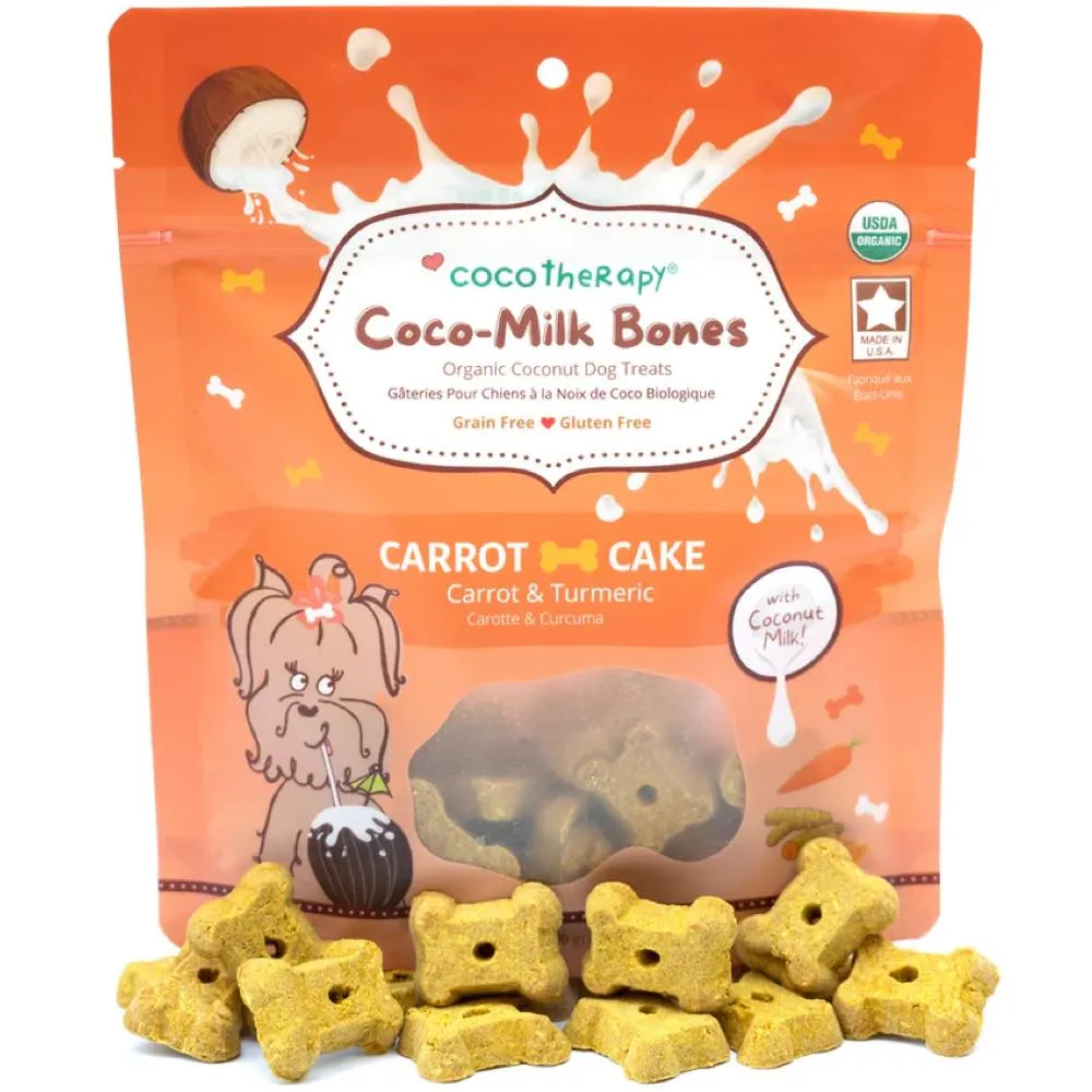 CocoTherapy Coco-Milk Bones Carrot Cake Organic Grain-Free Dog Treats 6oz chicken fence goat pen animal fencing electric fencing portable livestock fence