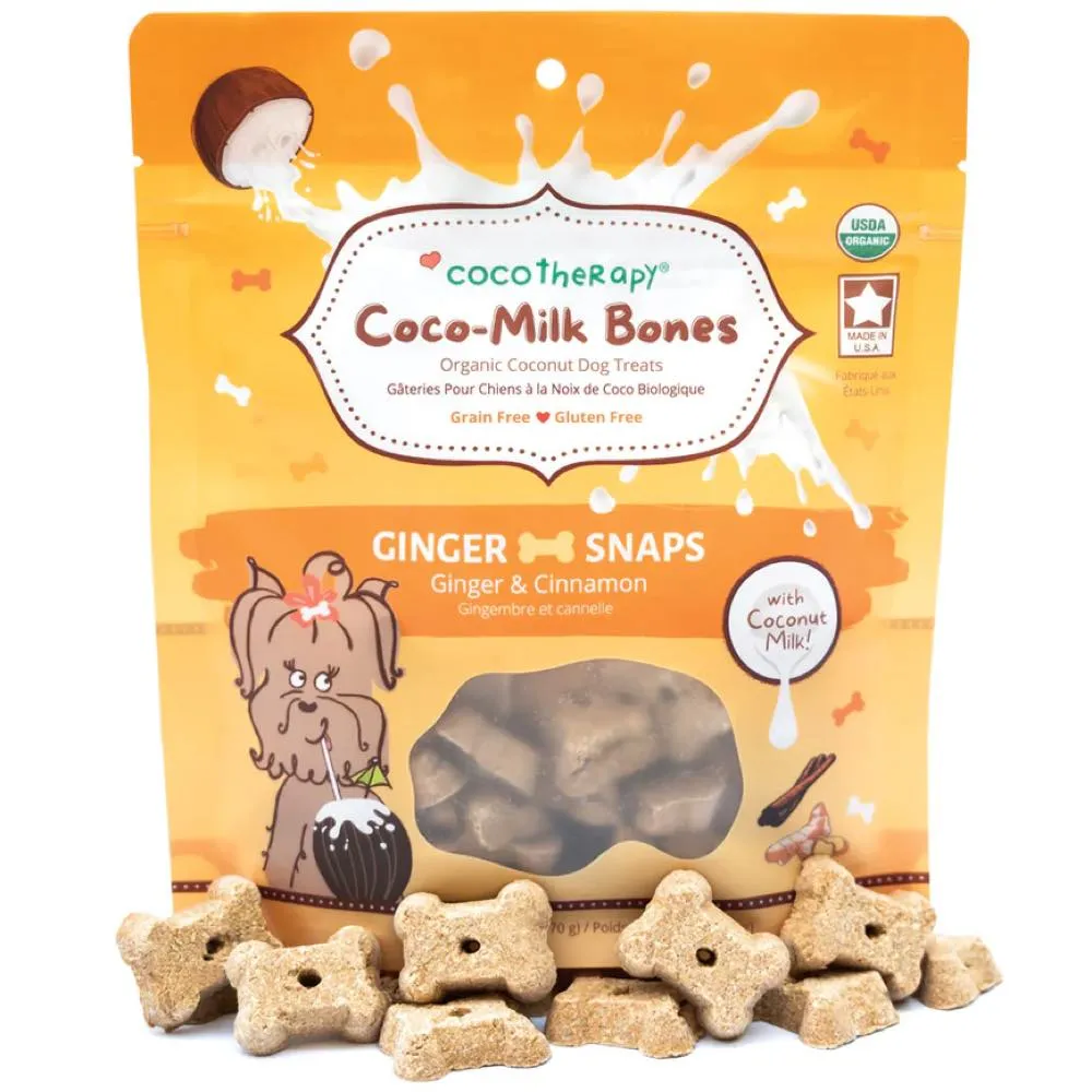 CocoTherapy Coco-Milk Bones Ginger Snaps Organic Grain-Free Dog Treats 6oz chicken fence goat pen animal fencing electric fencing portable livestock fence