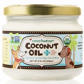 CocoTherapy Organic Virgin Coconut Oil For Cats, Dogs & Birds (Jar) plush dog toy soft chew toy squeaky plush pillow toy stuffed dog toy