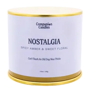 Companion Candles 11.8oz Candle - Nostalgia (Spicy Amber/Sweet Floral) dog pain relief hip joint supplement senior dog care pet arthritis aid dog skin supplement