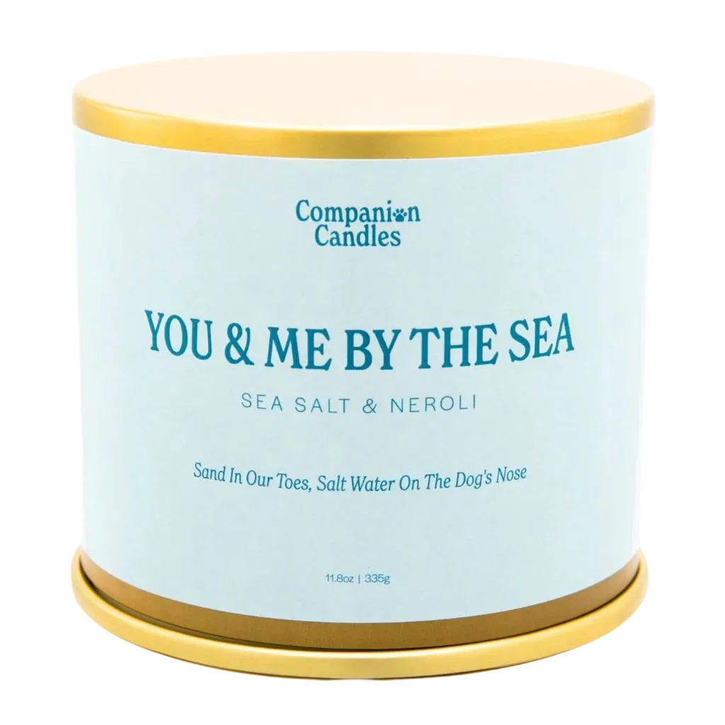 Companion Candles 11.8oz Candle - You & Me by the Sea (Sea Salt/Neroli) dog pain relief hip joint supplement senior dog care pet arthritis aid dog skin supplement