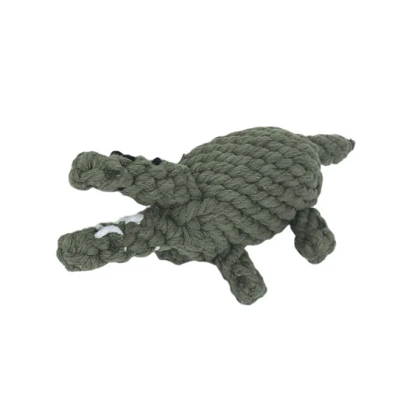 Crocodile Rope Dog Toy dog toys indestructible dog toys dog tug toys dog plush chew resistant toy