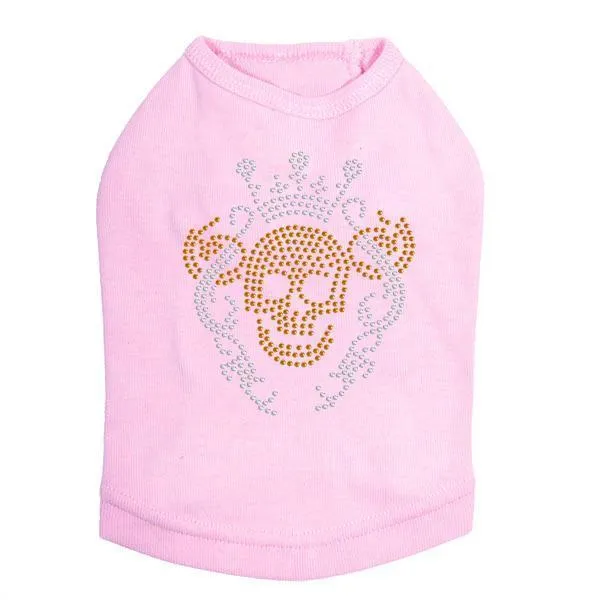 Crown Skull Rhinestone Dog Tank