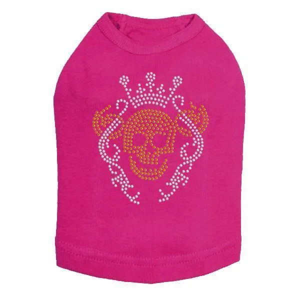 Crown Skull Rhinestone Dog Tank