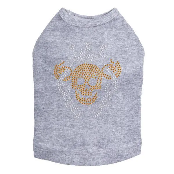 Crown Skull Rhinestone Dog Tank