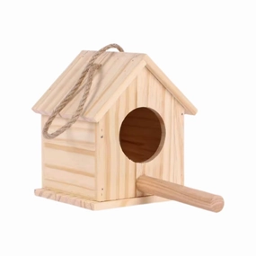 CX Solid Wood Bird's Nest S (L12.5cm x B12cm x H15.5cm x Entrance R5.5cm) puppy starter kit puppy crate puppy collar puppy pee pad puppy food