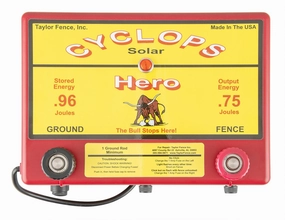 Cyclops Hero Solar .75 Joule Fence Charger grooming tools dog brush cat nail clipper pets shampoo pet trimmer
