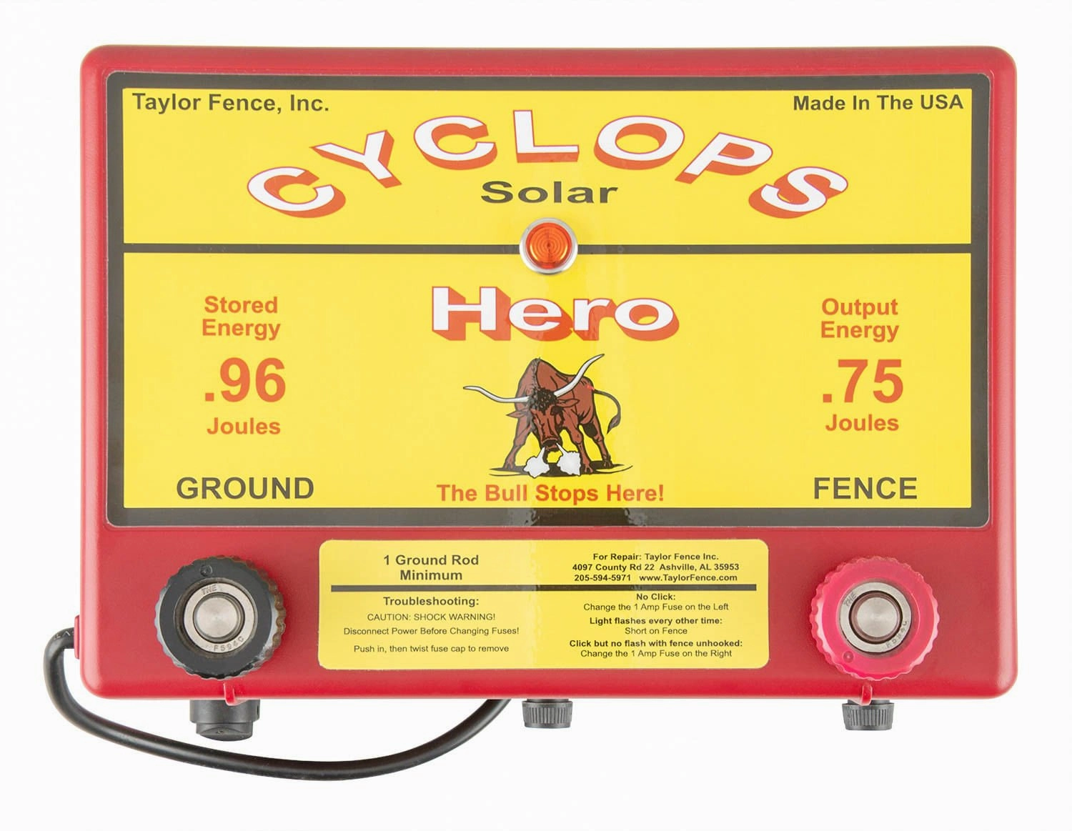 Cyclops Hero Solar .75 Joule Fence Charger grooming tools dog brush cat nail clipper pets shampoo pet trimmer
