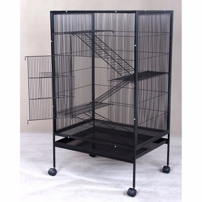 CYH Cage Black L 28" x W 21" x H 51" bird cage parrot food bird toys bird perch bird treats