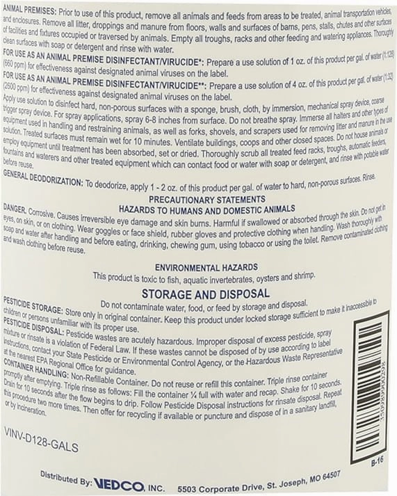 D-128 Disinfectant, gallon