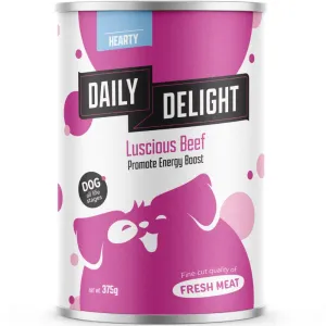 Daily Delight Luscious Beef Canned Dog Food 375g canned dog food wet dog food grain free dog food dog food with gravy beef dog food