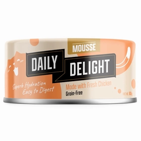Daily Delight Mousse With Chicken Canned Cat Food 80g natural cat food soft cat treats freeze dried cat food organic cat treats indoor cat food