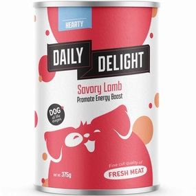 Daily Delight Savory Lamb Canned Dog Food 375g canned dog food wet dog food grain free dog food dog food with gravy beef dog food