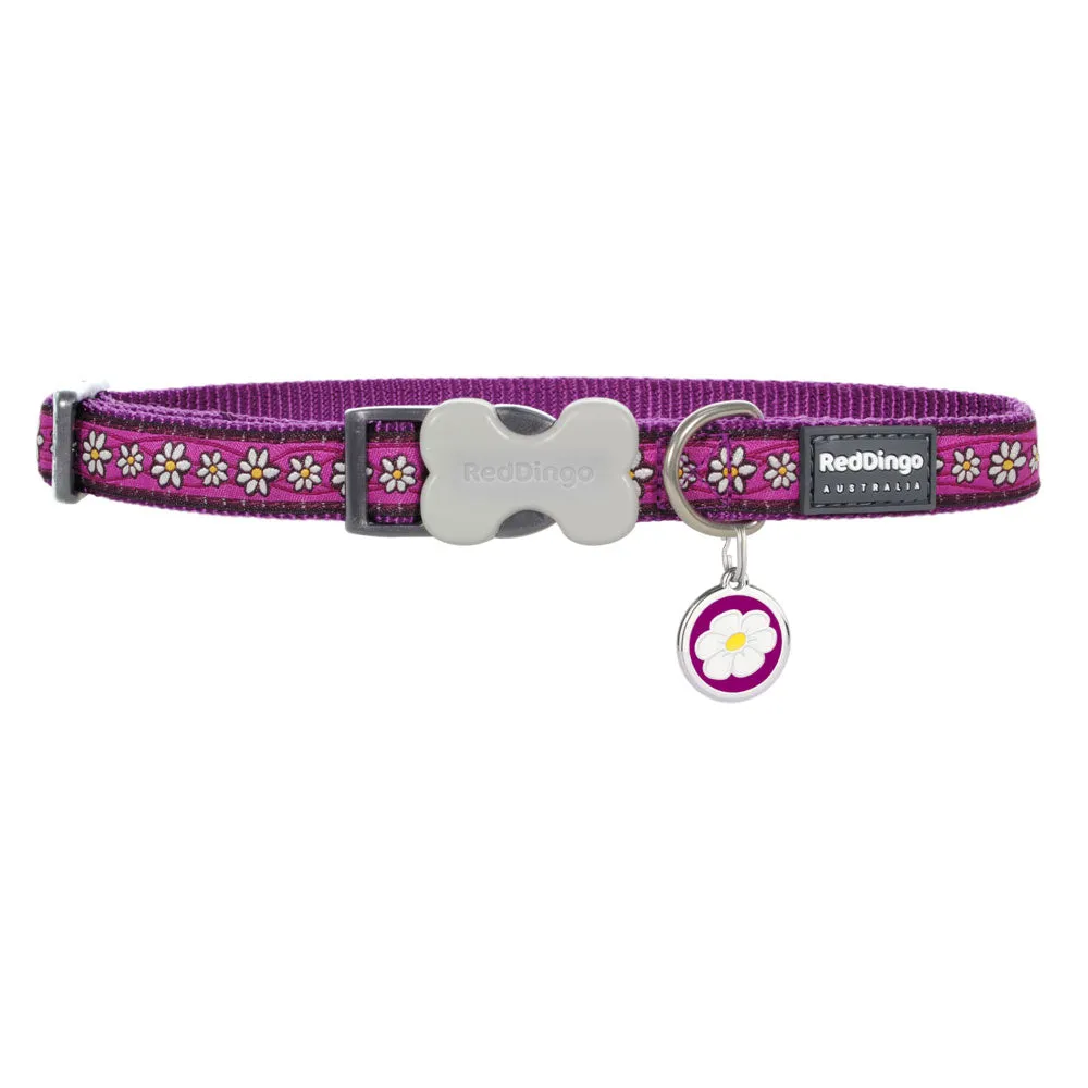 Daisy Chain Purple Dog Collar
