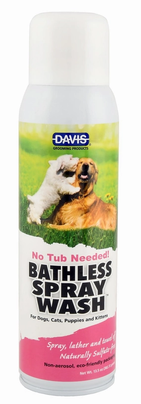 Davis Bathless Spray Wash, 13.5 oz cat beds cat scratching post cat shampoo cat tunnel cat brush