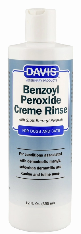 Davis Benzoyl Peroxide Creme Rinse cat grooming cat shampoo cat conditioner cat comb cat grooming glove