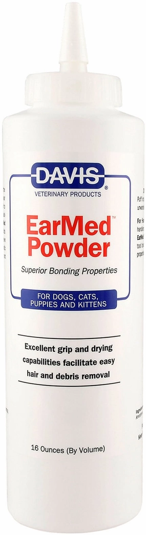 Davis EarMed Powder, 16 oz cat grooming cat shampoo cat conditioner cat comb cat grooming glove