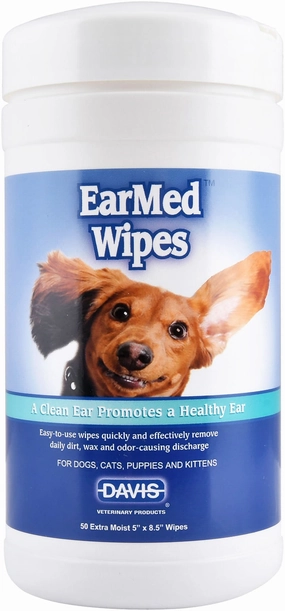 Davis EarMed Wipes, 50 ct cat beds cat scratching post cat shampoo cat tunnel cat brush