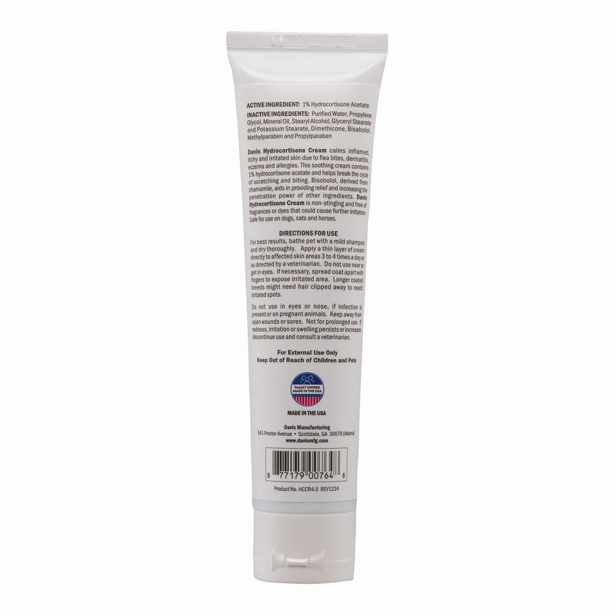 Davis Hydrocortisone Cream, 4.5 oz