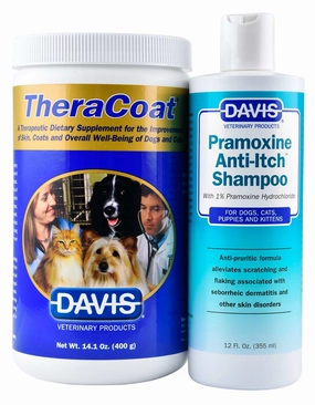 Davis Itchy Skin Solution Kit cat grooming cat shampoo cat conditioner cat comb cat grooming glove