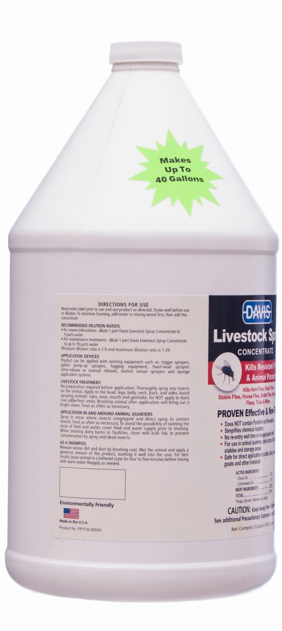 Davis Livestock Fly Spray, Concentrate, Gallon