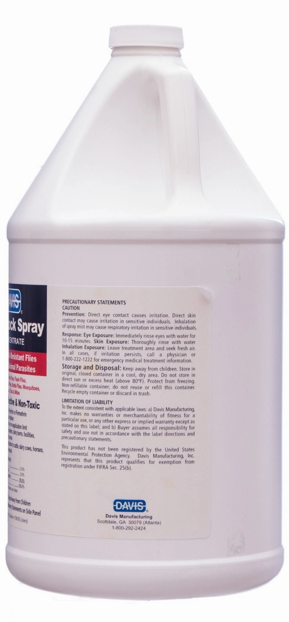 Davis Livestock Fly Spray, Concentrate, Gallon
