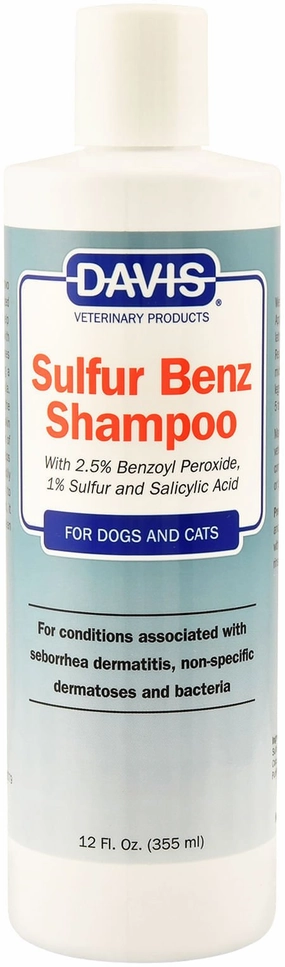 Davis Sulfur Benz (Benzoyl Peroxide) Shampoo cat grooming cat shampoo cat conditioner cat comb cat grooming glove