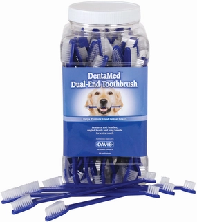 DentaMed Dual-End Toothbrush for Dogs & Cats plush dog toys fluffy dog toy dog cuddle toy dog toy set stuffed toy for dogs