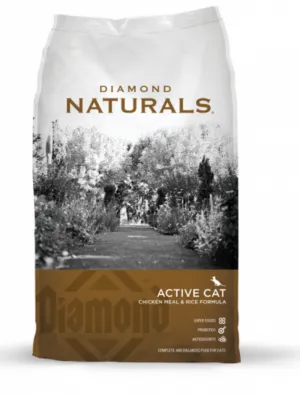 Diamond Naturals Active Cat Chicken Meal & Rice Formula Dry Cat Food freeze dried dog food raw food for dogs dog freeze meal high protein dog food grain free freeze dog food