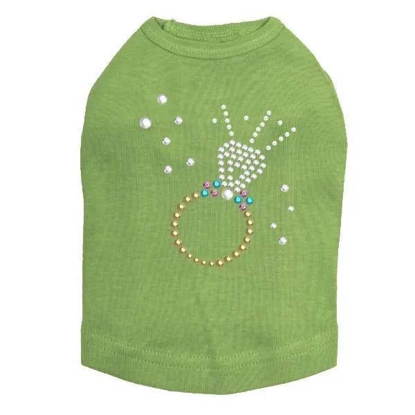 Diamond Ring Rhinestone Dog Tank